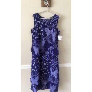 NWOT The Pyramid Collection Size Small Purple Sleeveless Maxi Dress Tiered